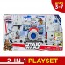 Star Wars Galactic Heroes 2-In-1 Millennium Falcon Vehicle Playset Chewbacca R2-D2 2.5-Inch Action Figures Lights and Sounds Toys for Kids Ages 3 and Up B076M6H4B7